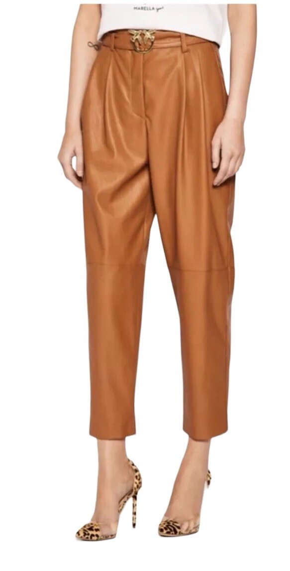 パンツ PINKO Women Straight Pants 103006A1N3 L44 Brown PINKO Semaforo straigh-leg Trousers | Brown | FARFETCH TR