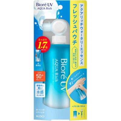 Biore UV Aqua Rich Watery Essence Sunscreen Fresh Pouch 120g SPF50+ PA++++ Kao
