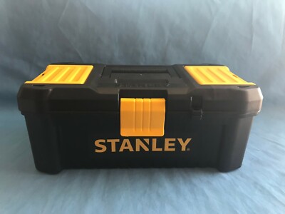New Stanley Essential Plastic Tool Box w/ Top Organizers & Pull-Out Caddy / Tray