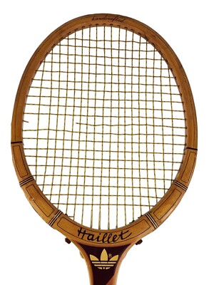 Rare Vintage Adidas Haillet Wooden Tennis Rackets Racquets Broken