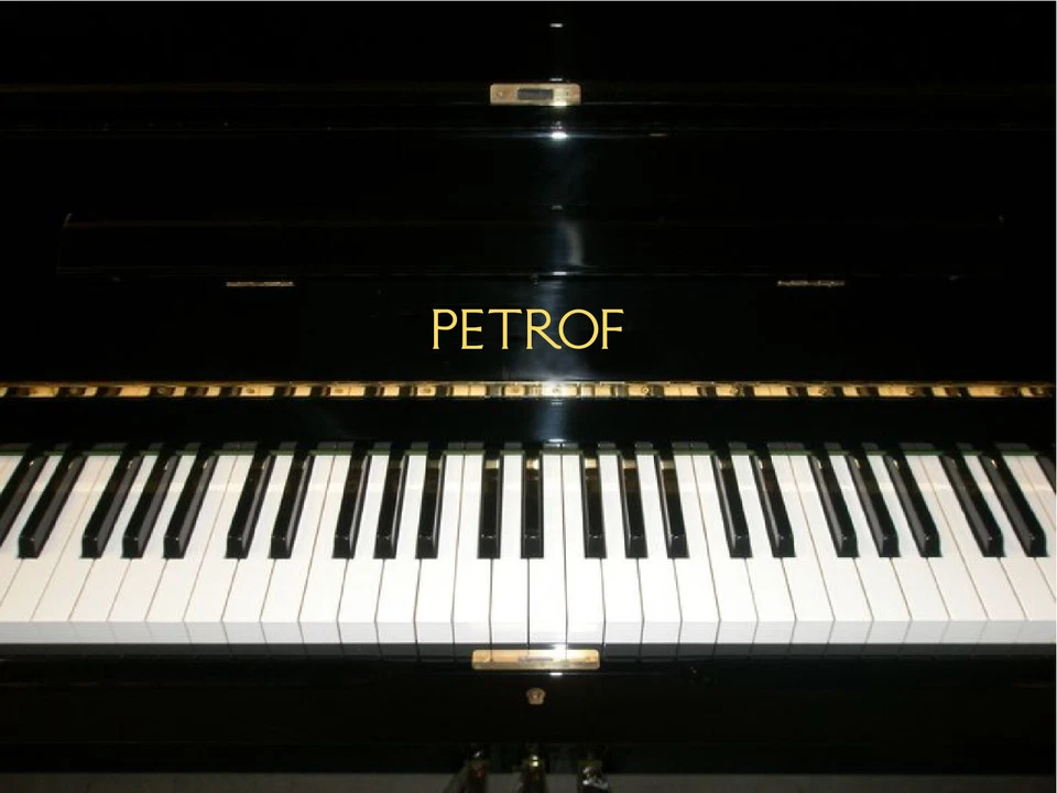 Petrof Metallic Gold Klavier Name Marke Vinyl Transfer Aufkleber Aufkleber