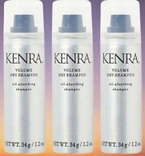Kenra Volume Dry Shampoo (Pak of 3) 1.2 Oz Travel Size, NEW, Perfect Condition