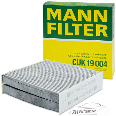 MANN-FILTER CUK 19 004 Innenraumfilter Aktivkohle Satz für BMW X3 F25 X4 F26