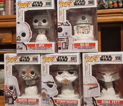Lot 6 Figurines Funko Pop Star Wars – Édition Christmas Snowman – Collection Complète