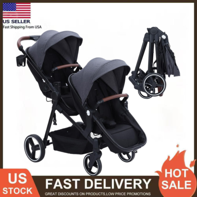 Foldable Twin Baby Double Stroller Lightweight Travel Stroller Infant  Pushchair | eBay