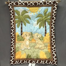 DISNEY BABY CRIB BLANKET THE LION KING NALA  SIMBA MEASURE 42  X 33  2015