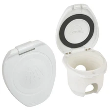 Scandvik Replacement White Cup & Cap for Recessed Shower 12104P 