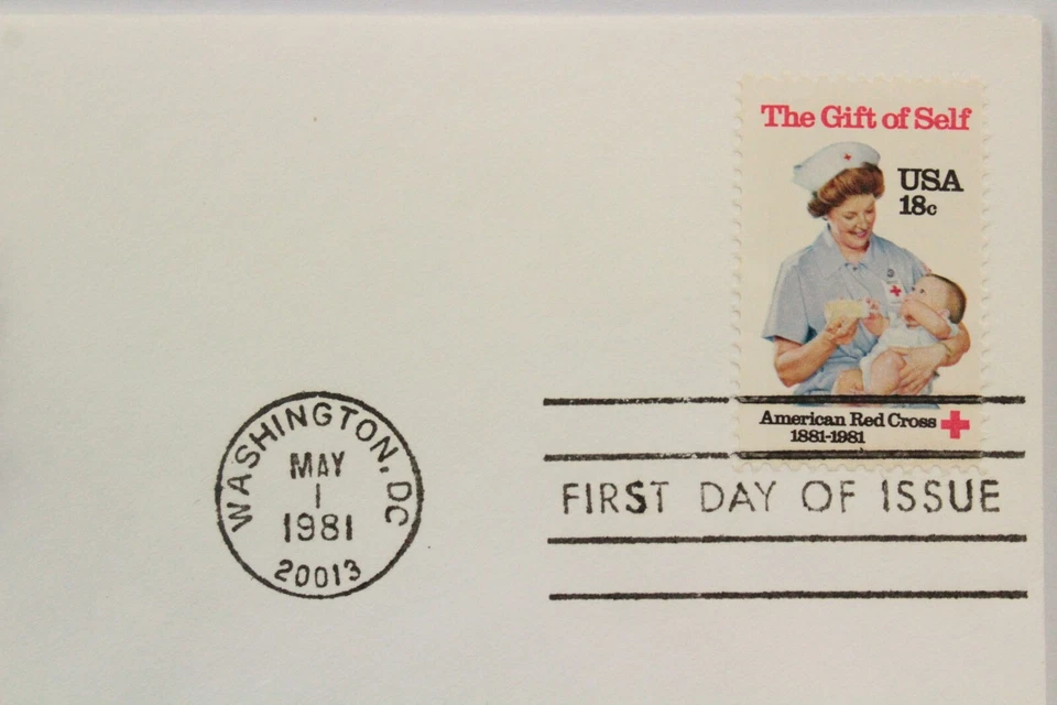 USPS FDC #1910 – 1981 18c American Red Cross Centennial ArtCraft  ST1295 - Image 2 of 3