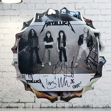 Metallica Band Group Photo Vintage Reproduction Huge metal sign man cave decor