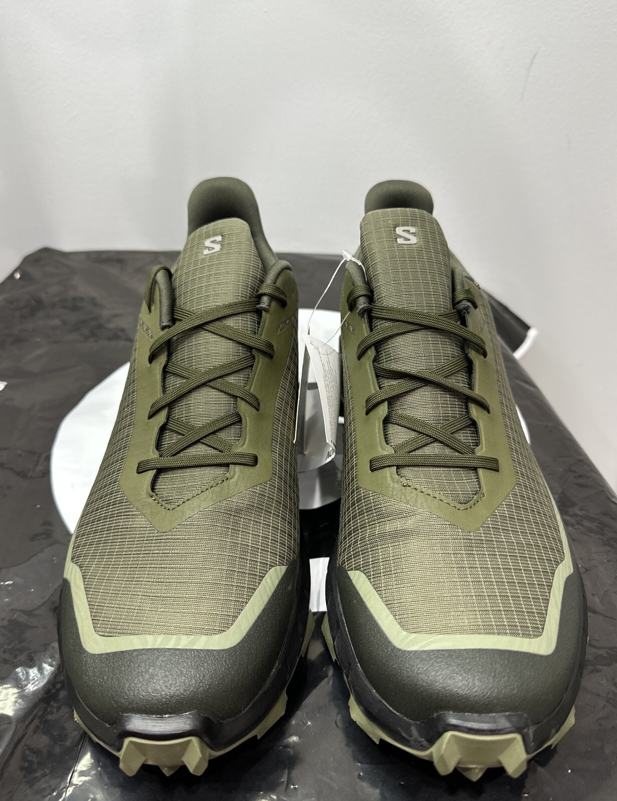 Scarpe da trekking Salomon Alphacross 5 GTX verde oliva impermeabili misura 12 5