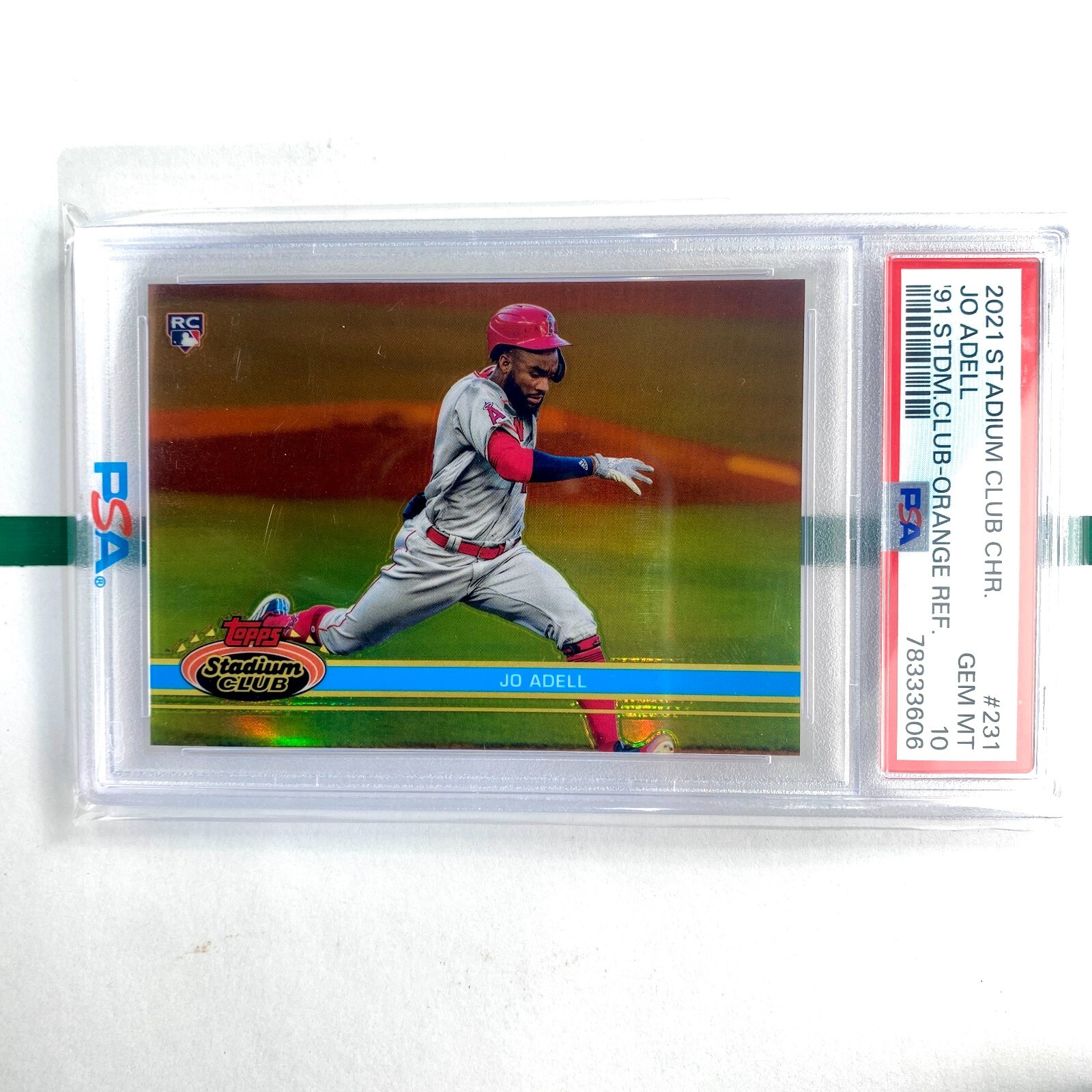 Jo Adell RC #'d /25 PSA 10 Orange 2021 Stadium Club Chrome 1991 TSC Throwback