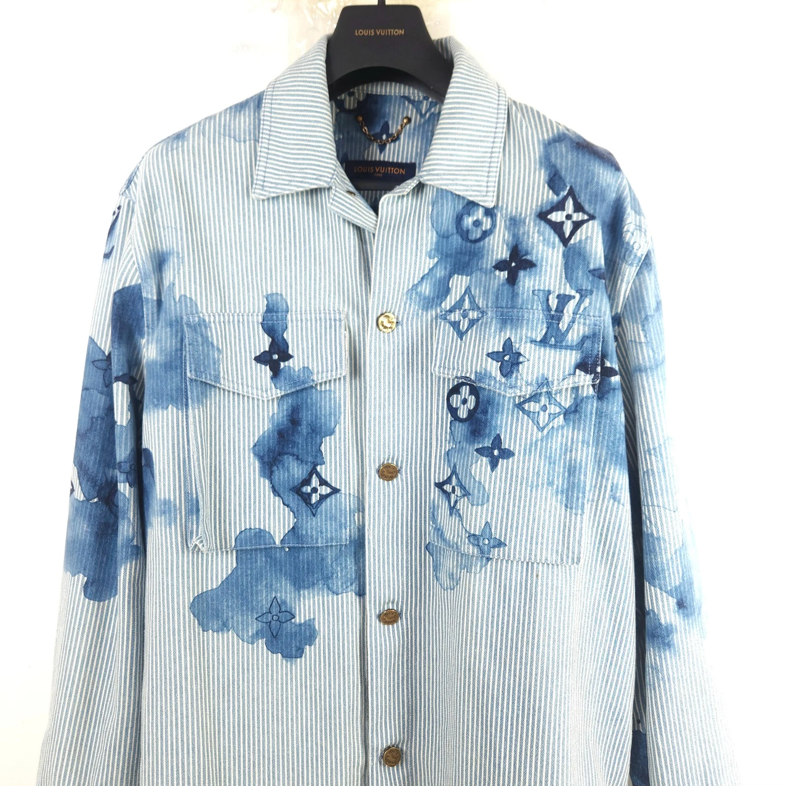 LOUIS VUITTON（LV） Giacca Louis Vuitton acquerello monogramma da lavoro a righe 9880 137582767