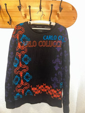 Carlo Colucci Pullover schwarz Barock! Gr. XXL Vintage RAR