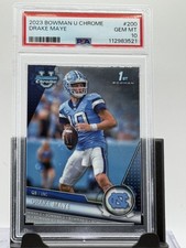 Drake Maye 2023 Bowman U Chrome #200 PSA 10 GEM MINT 1st Rookie Patriots RC QB