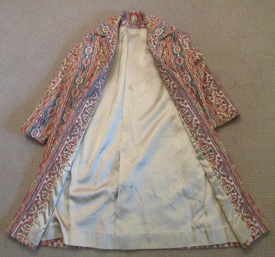 Abrigo alfombra tapiz vintage años 60 talla S Foto 4 de 4