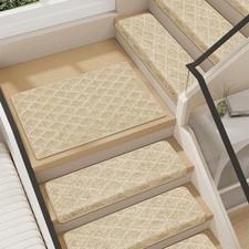 Nekl Stair Landing Mat 24 36 Inch Peel And Stick Carpet Stair Treads For Wooden