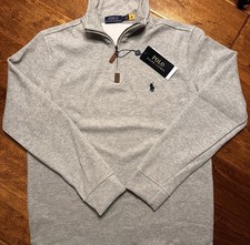 Polo Ralph Lauren Men s Gray 1/4 Zip Mock Nec...