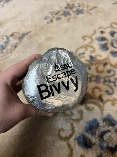 SOL Escape Bivvy + Hood Green Case Emergency Survive Outdoors Heat Reflective