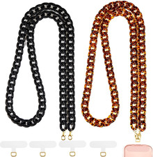 2 Pcs Crossbody Phone Lanyard Chain Charm Cell Phone Straps Compatible with Univ