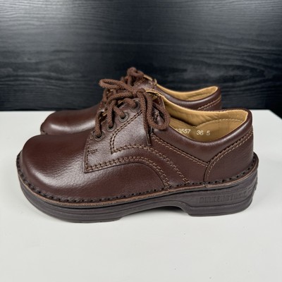 Birkenstock Footprints Women s Size 36 (US 5) Brown Leather Lace Up Oxford Shoes