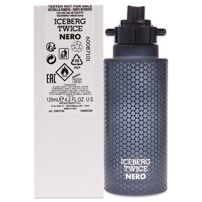 3 Pack Iceberg Twice Nero by Iceberg for Men - 4.2 oz EDT Spray (Tester)