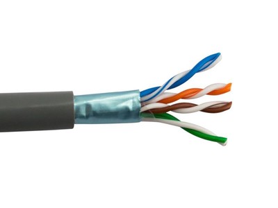 ICRealtime CAT5E-SH-GY CAT5E SHIELDED CABLE 350 MHz 24 AWG SOLID BC, GRAY