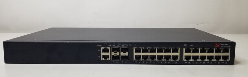 Brocade ICX6430-24 Managed Gigabit Switch, 24x RJ45 + 4x SFP - Factory Reset