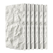 3D Faux Stone Wall Panels,PU Wainscoting Panel for Interior Wall Decor, Flame
