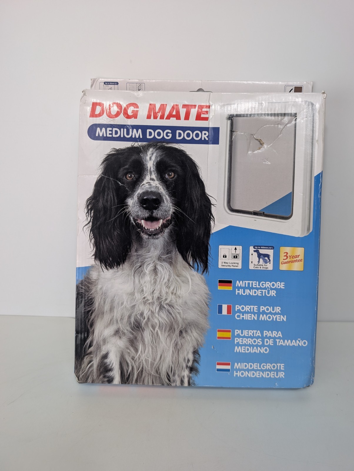 Pet Mate Medium Dog Door White Dogs 215W - Weatherproof & Silent