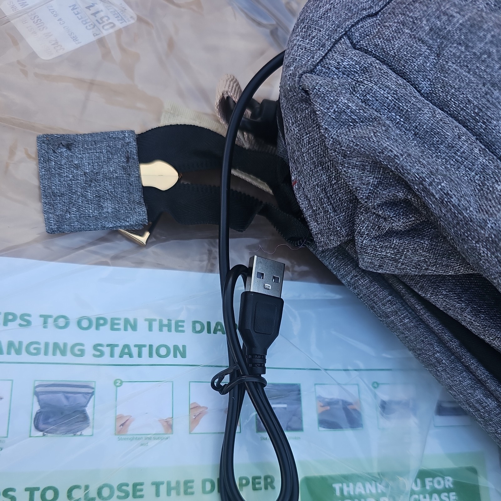 3-in-1 Baby Diaper Bag Backpack with Changing Station Portable