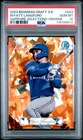 2023 BOWMAN DRAFT SAPPHIRE EDITION SELECTION ORANGE WYATT LANGFORD RC /25 PSA 10