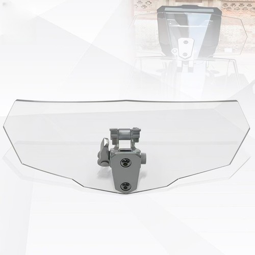 Front Glass Riser Front Motorcycle Windshield Adjustable Riser Silver Aluminum Alloy ...