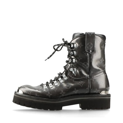 Louis Vuitton LV OUTLAND LINE 18 years PVC & leather Short Boots 6.5 Unisex Blac