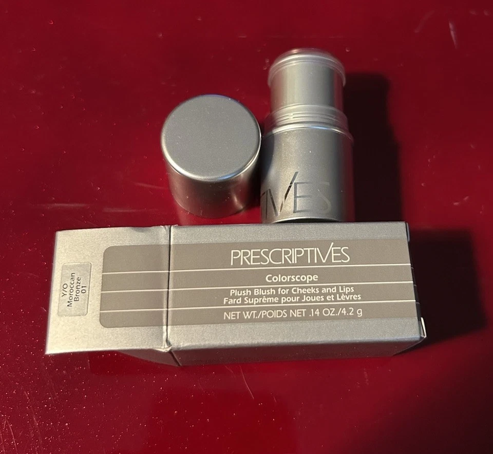 PRESCRIPTIVES Colorscope Plush Blush Cheeks & Lips MOROCCAN BRONZE 01 .14 oz NIB - Image 3 of 4