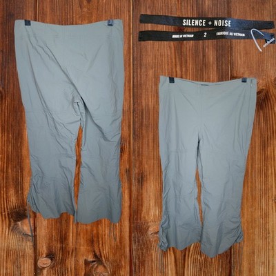 Silence + Noise Urban Outfitters Hayley Crop Flutter Kick-Flare Pant Sz 2 Green