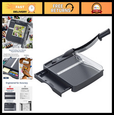 12" Heavy Duty Guillotine Paper Cutter Trimmer, Cuts 12-16 Sheets, Ideal for C
