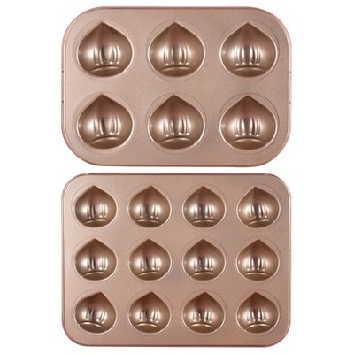 6/12 Holes Cake Pans Carbon Steel Baking Pan Non Chestnut Cake Bread Pans