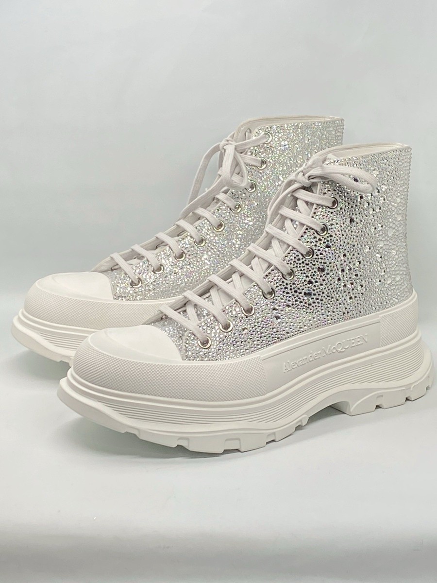 Alexander McQueen ハイカットスニーカー ラメ Alexander McQueen High Top Crystal Sneakers size 46/us size 13