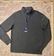 Izod, Luxury Sport stretch, Gray Long Sleeve, 1/4 Zip Pullover, NWT, Size L New