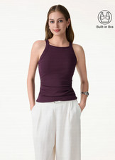 OGL Plantive Chic Square Neck Ruched Rib Bra ...