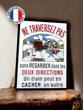 Plaque métal SNCF Ne Traversez Pas