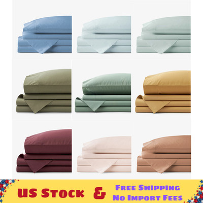 The company store Classic Cool Cotton Percale Bed Sheet Set - Queen