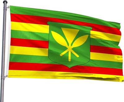 3x5' Kanaka Maoli Flag Original Native Hawaiian True People Hawaii Kamehameha
