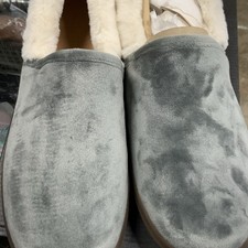 Vionic Clare Women's Faux Fur Slippers Charcoal Size 10