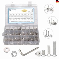1080 StüCk M2 M3 M4 M5 Schrauben Muttern Und Unterlegscheiben Sortiment Set,