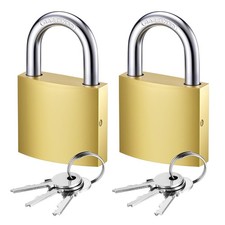 2 Pack Keyed Padlocks Waterproof Small Lock, 33mm Locker Lock with Keys for