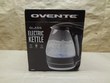 OVENTE Glass Electric Kettle Hot Water Boiler 1.5 Liter Borosilicate Glass Fast