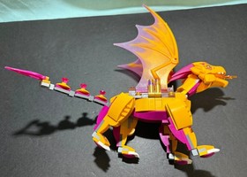 Lego Elves Fire Dragon's Lava Cave 41175 Dragon Only MANUAL Map Tile Emily Jones