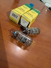 amperex 6922 6dj8 ecc88 identical matched pair tested excellent gold pins