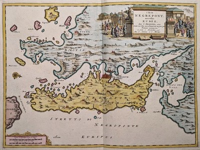 Euboea - L'Ile de Negrepont -Pieter van der Aa / Covens & Mortier 1730 -Original